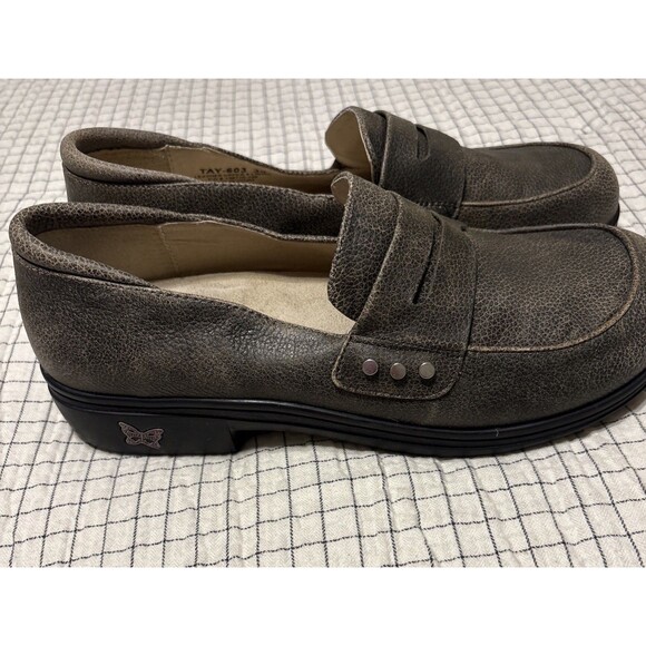 Alegria Women Shoe Taylor Stone Wall Tay-603 Size EUR 39 Brown Loafer Pre Owned - Picture 2 of 11